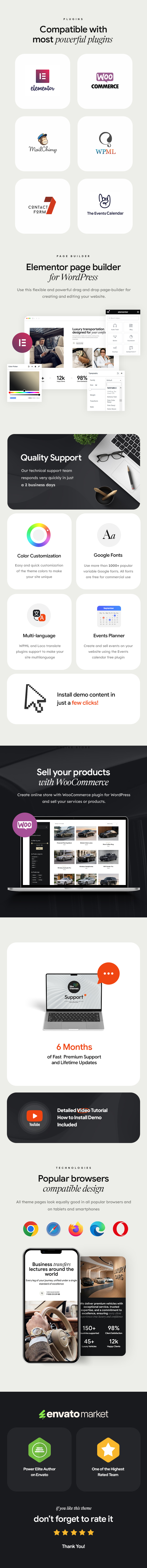 Avelux - Limousine Transfers WordPress Theme - 6