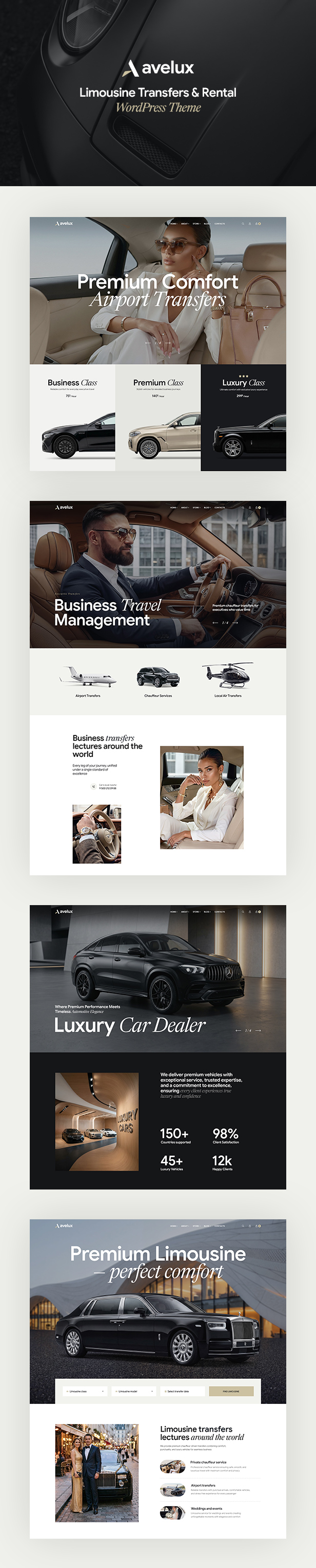 Avelux - Limousine Transfers WordPress Theme - 5
